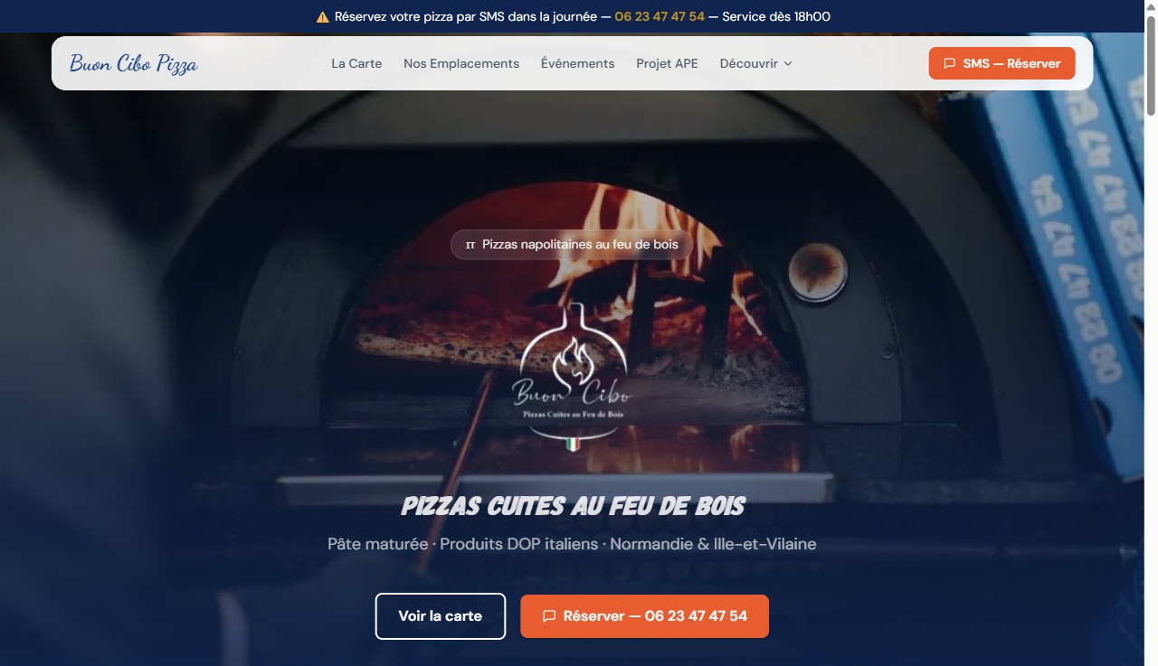 Site Buon Cibo Pizza